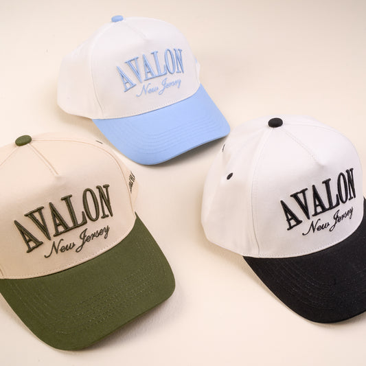 Avalon, New Jersey Hat (Blue or Black)